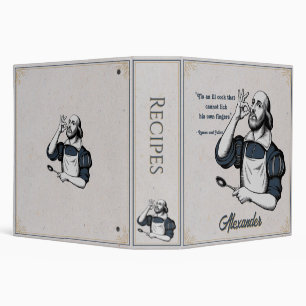 Custom Baking Recipes Chef Elegant Binder