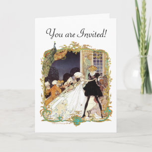 Custom Ball Vintage Style Art Design Invitation