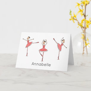 Custom Ballerina Birthday  Card