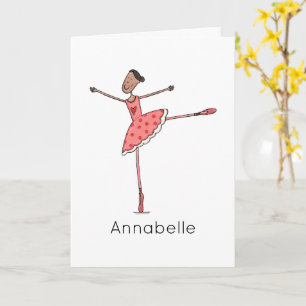 Custom Ballerina Birthday  Card