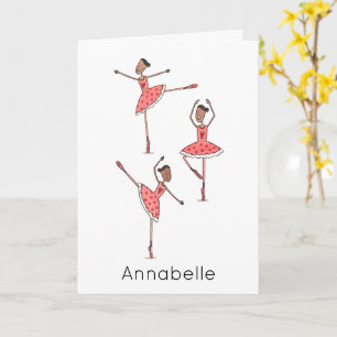 Custom Ballerina Birthday  Card