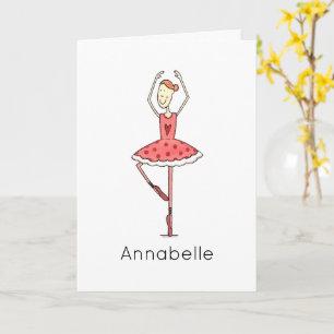Custom Ballerina Birthday  Card