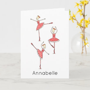 Custom Ballerina Birthday  Card