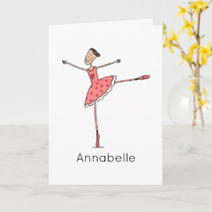 Custom Ballerina Birthday  Card