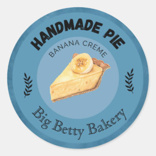 Custom Banana Cream Pie Labels   Personalized Bake