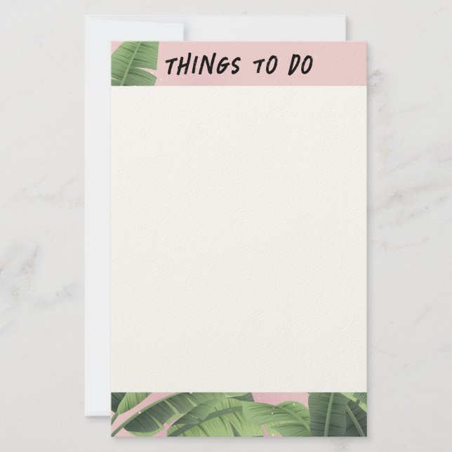 Custom Banana Leaves Stationery (Front)