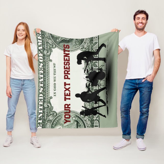 Custom Band and Money  Fleece Blanket (In Situ)