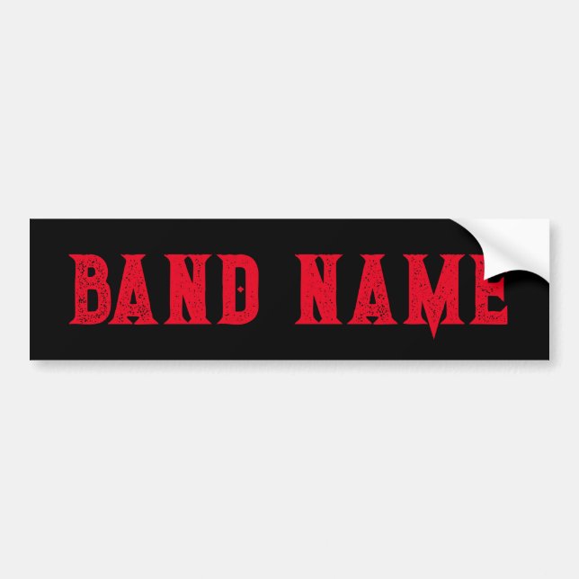 Custom Band Merch Bumper Sticker (Front)