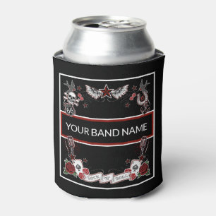 Custom Band Merch Rockabilly Rock & Roll Music Can Cooler