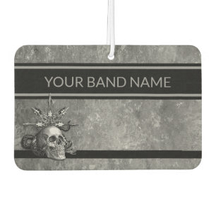 Custom Band Merch Rocker Skull Rock & Roll Music A Air Freshener