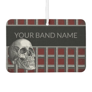 Custom Band Merch Rocker Skull Rock & Roll Music Air Freshener