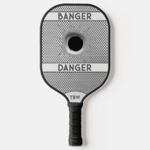 Custom Banger Danger Silver Personalized Pickleball Paddle