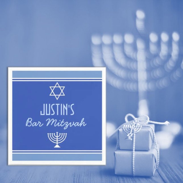 Custom Bar Mitvah party napkins (Creator Uploaded)
