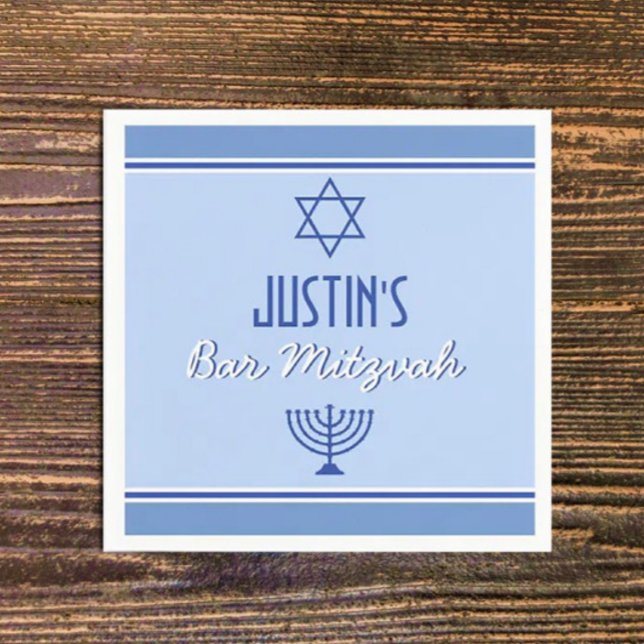 Custom Bar Mitvah party napkins (Creator Uploaded)