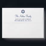 Custom Bar Mitzvah Envelope for 5x7 Invitations<br><div class="desc">Elegant Custom Bar Mitzvah Envelope for 5x7 Invitations</div>