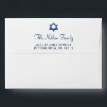 Custom Bar Mitzvah Envelope for 5x7 Invitations<br><div class="desc">Elegant Custom Bar Mitzvah Envelope for 5x7 Invitations</div>