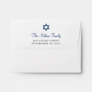Custom Bar Mitzvah Envelope for A2 Save The Date