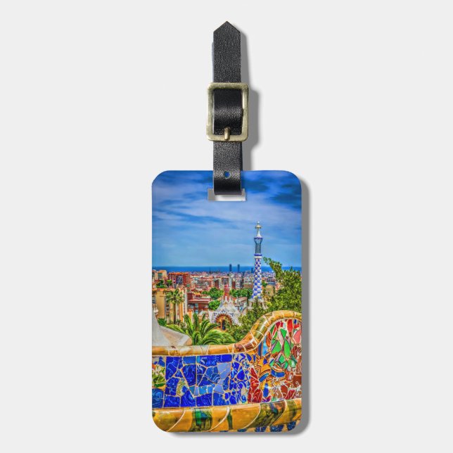 Custom Barcelona Luggage Tag (Front Vertical)