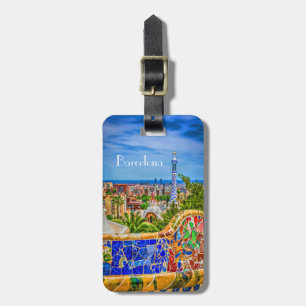 Custom Barcelona Parc Guell Europe Photo Modern Luggage Tag
