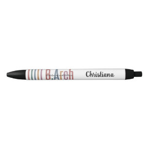 Custom BArch Bachelor of Architecture Graduation Black Ink Pen