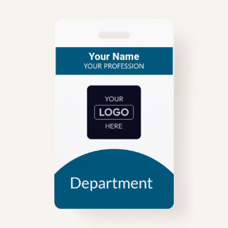 Custom Barcode Business Logo Name Badge