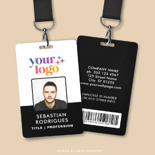 Custom Barcode Employee Security Photo ID Badge