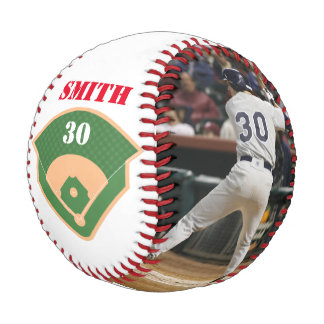 Custom Baseball - Add your image Name & Number