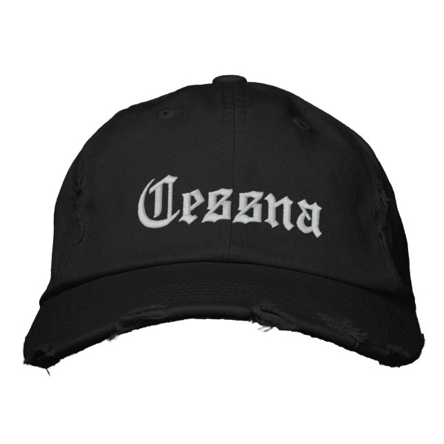 Custom Baseball Cap-CESSNA Embroidered Hat (Front)