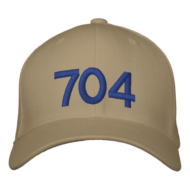 Custom Baseball Cap Charlotte NC representing 704 (Front)
