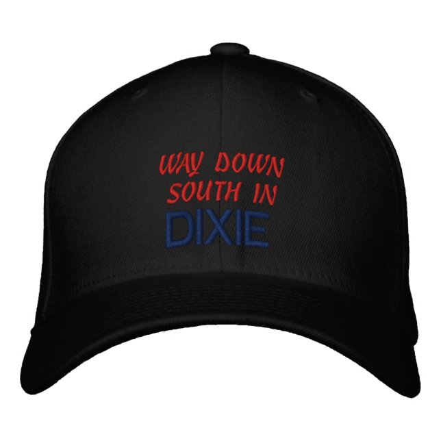 Custom Baseball Cap with phrase "way down south in (Front)
