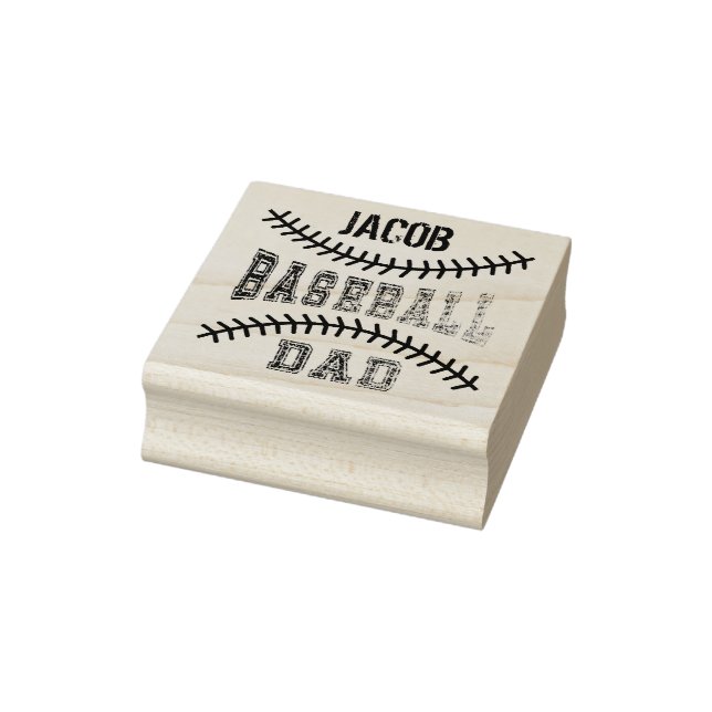 Custom Baseball Dad Rubber Stamp (Stamp)