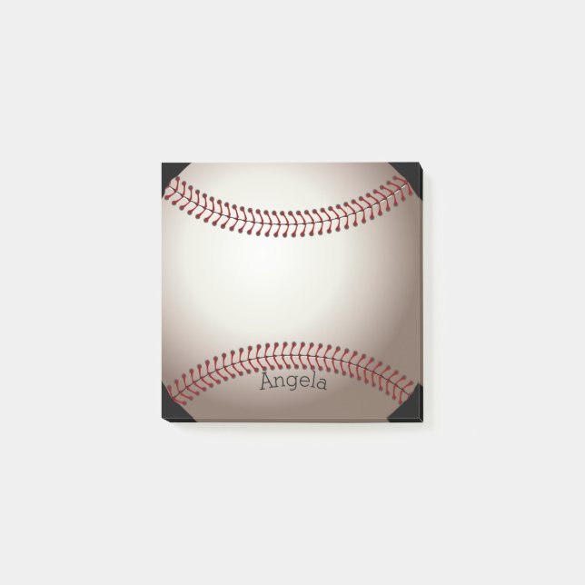 custom baseball design post it note (Front)