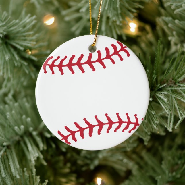 Custom Baseball gift for sports team Ceramic Ornament (Tree)