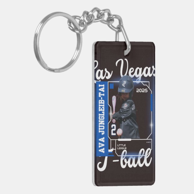 Custom Baseball Keychain (Front Left)