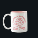 Custom Baseball Mom Squad with Team Name Number  Two-Tone Coffee Mug<br><div class="desc">Elevate your game day style with our 'Baseball Mom Squad' coffee mug, now customizable with the team's name and number! Perfect for supporting your little slugger on the diamond or cheering on their every play in tee-ball or softball. Join the squad and show off your team spirit in style, whether...</div>