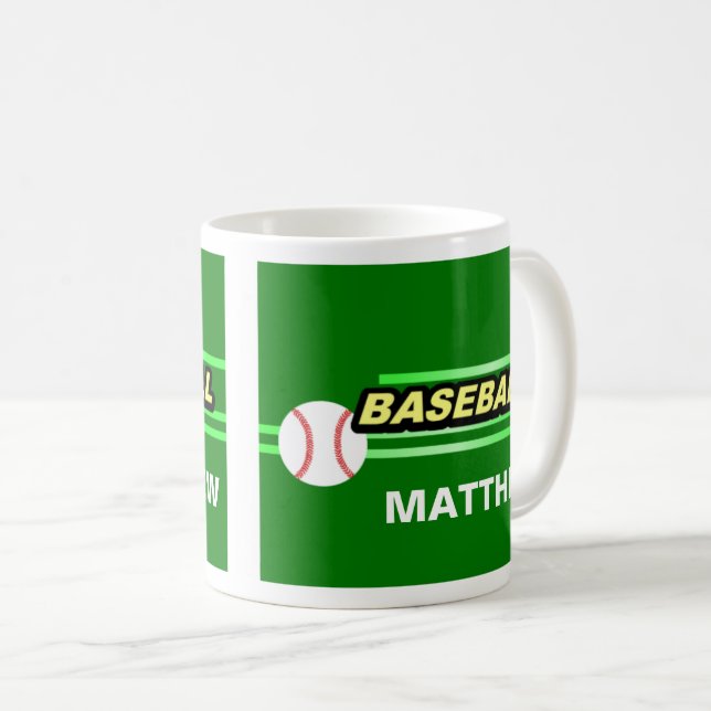 Custom Baseball Mugs With Names (Front Right)