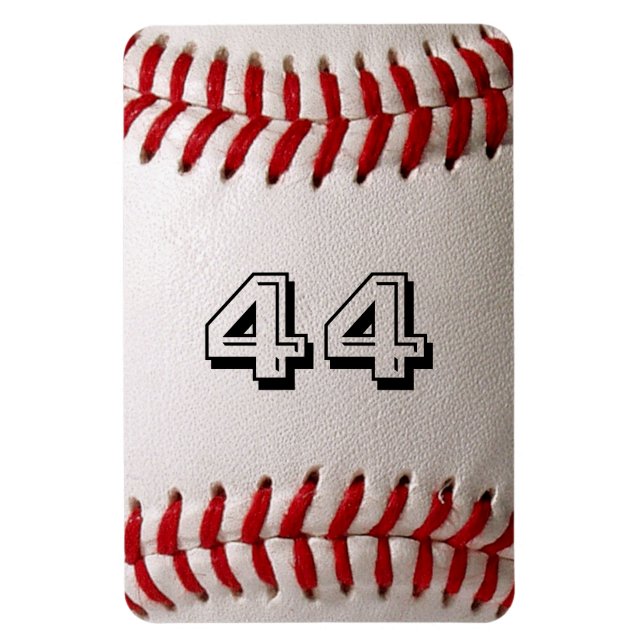Custom Baseball Number Art – High-Def Sports Photo Magnet (Vertical)