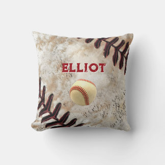 Custom Baseball Pillow, Personalized Baseball Deco Throw Pillow
