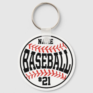 Custom Baseball Player Button  Baseball Team Keychain