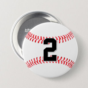 Custom Baseball Player Jersey Number / Text Sports 3 Inch Round Button