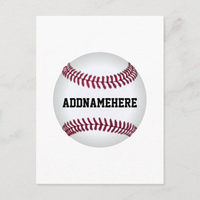 Custom Baseball Postcard (Front)