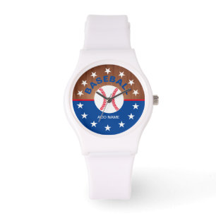 Custom Baseball Sports Women Watch