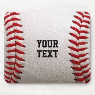Custom Baseball Stitches & Leather Sports Graphic Mouse Pad