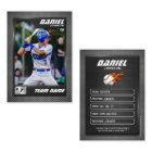 Custom Baseball Trading Card, Black Graphite Sport