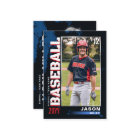 Custom Baseball Trading Card, US Red Blue Player