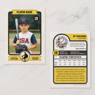 Custom Baseball Trading Card, Vintage Player Card