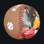 Custom Baseball with Name Number Photo Kids<br><div class="desc">Custom Baseball with Name Number and Photo. Personalize it with your photo and team name,  your name,  your number and the year. Great keepsake to remember your favourite sport. This custom and personalized baseball is perfect gift for baseball players,  teammates,  coaches,  your friends and family.</div>