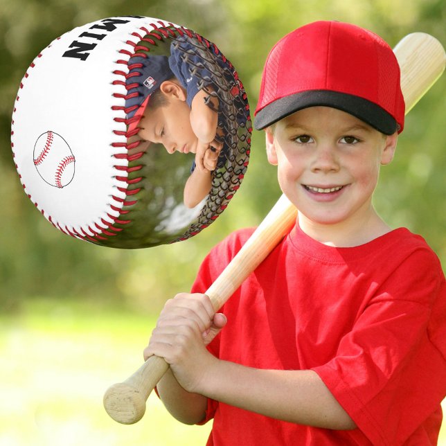 Custom Baseball with Name Number Photo Kids (Creator Uploaded)