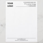 Custom Basic Classic Business Letterhead with Logo<br><div class="desc">Custom Font and Colours - Simple Personalized Business Letterhead with Logo - Add Your Logo - Image or QR Code - Photo / Business Name - Company / Address - Contact Information / more - Resize and move or remove and add elements / image with Customization tool - Choose font...</div>