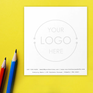 Custom Basic Opaque Business Logo Background  Notepad
